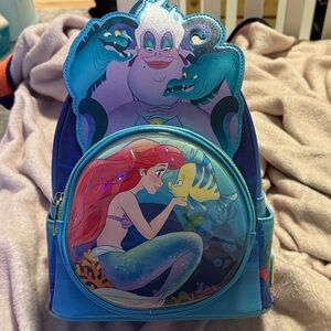 Loungefly Little Mermaid Backpack - Blue and Purple